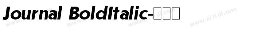 Journal BoldItalic字体转换